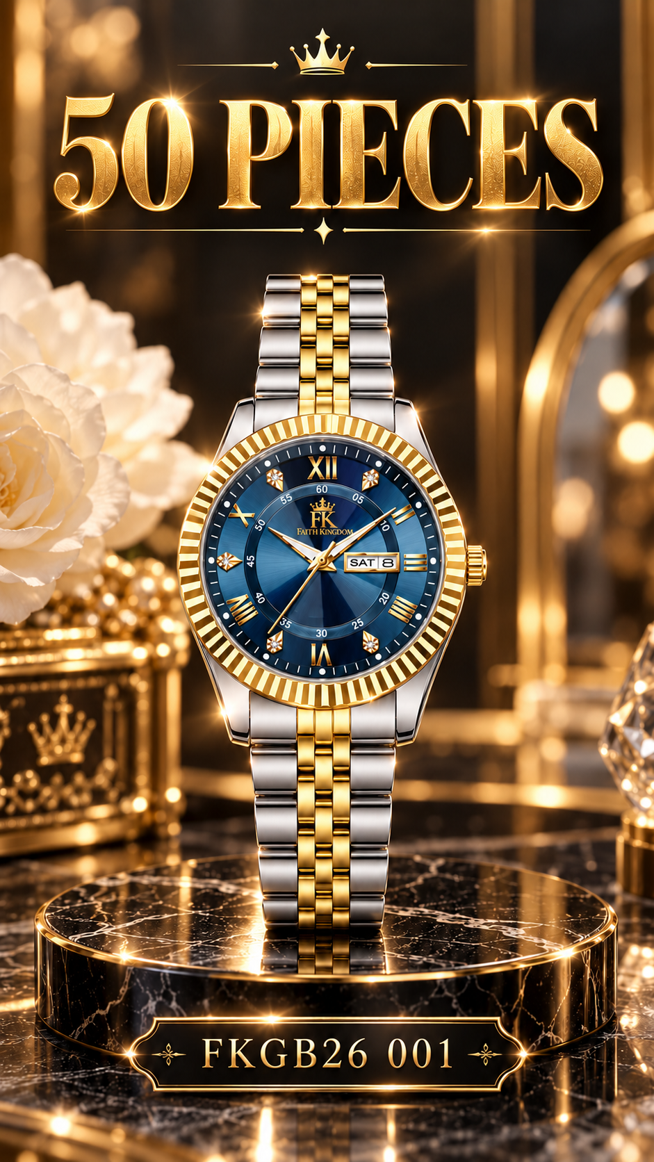 FKGB26 Women's Blue – Faith Kingdom Watches | Limited Edition Pre-order Deposit