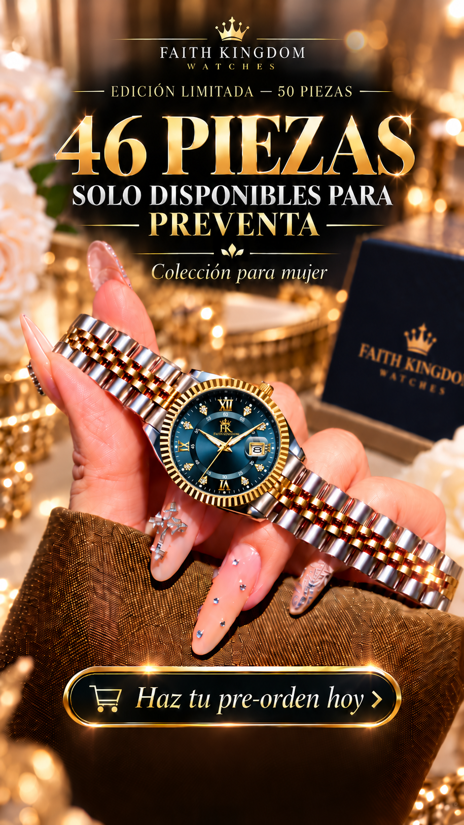 FKGB26 Women's Blue – Faith Kingdom Watches | Limited Edition Pre-order Deposit