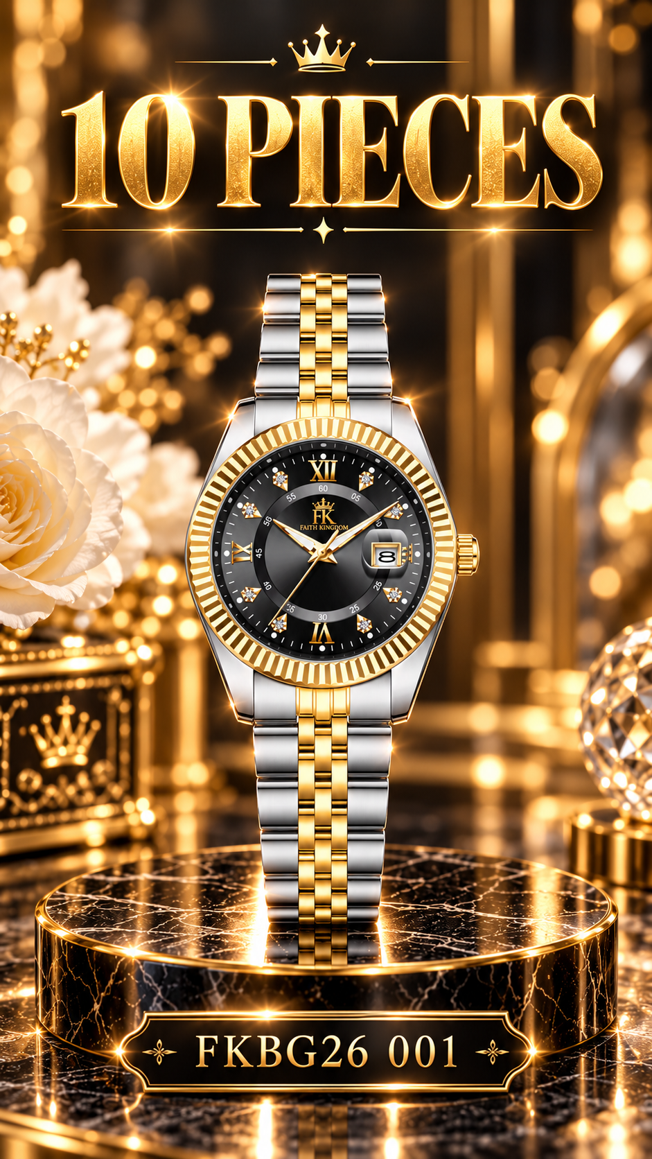 FKBG26 Women's Black – Faith Kingdom Watches | Limited Edition Pre-order Deposit