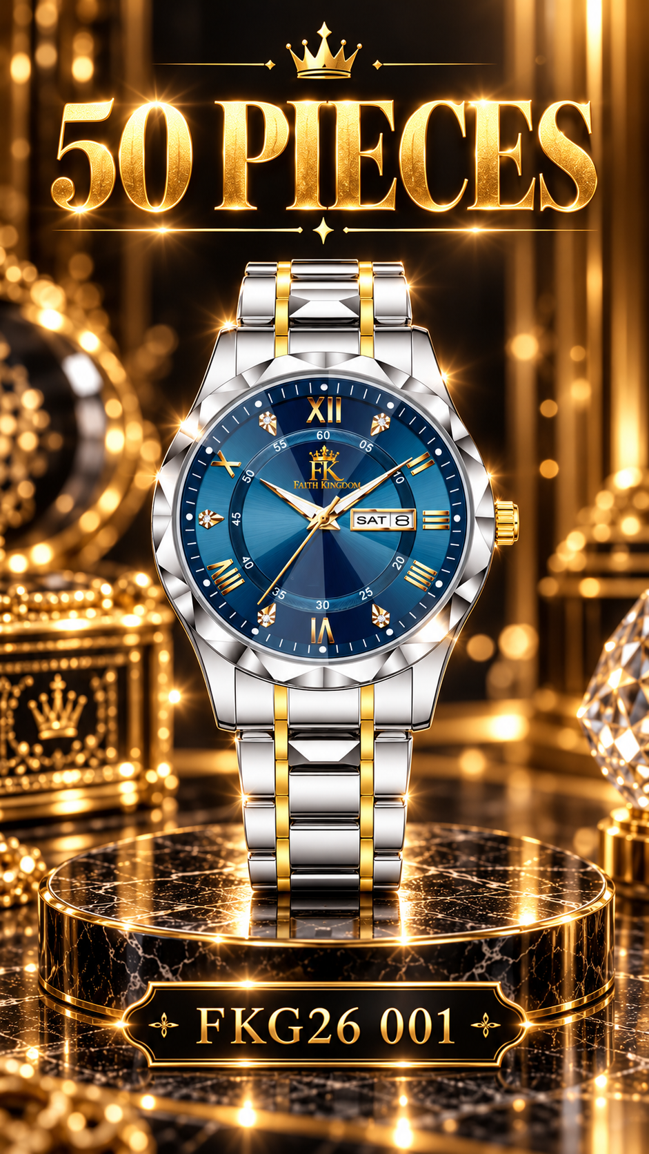 FKG26 Men's Blue – Faith Kingdom Watches | Limited Edition Pre-order Deposit