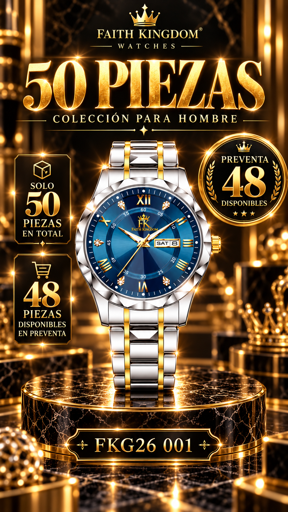 FKG26 Men's Blue – Faith Kingdom Watches | Limited Edition Pre-order Deposit