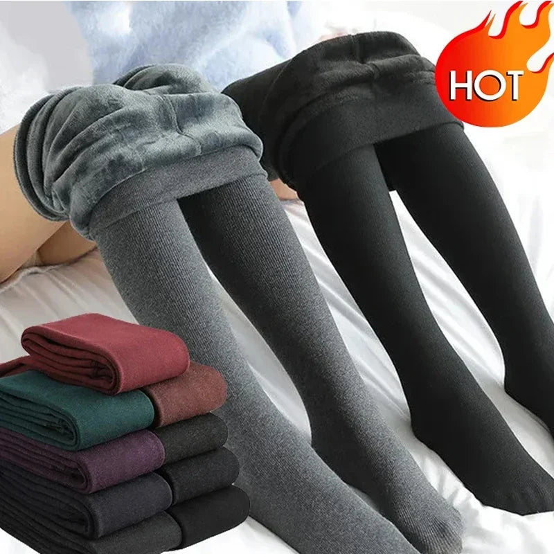 Women’s Fleece Lined Tights – Thermal Winter Pantyhose